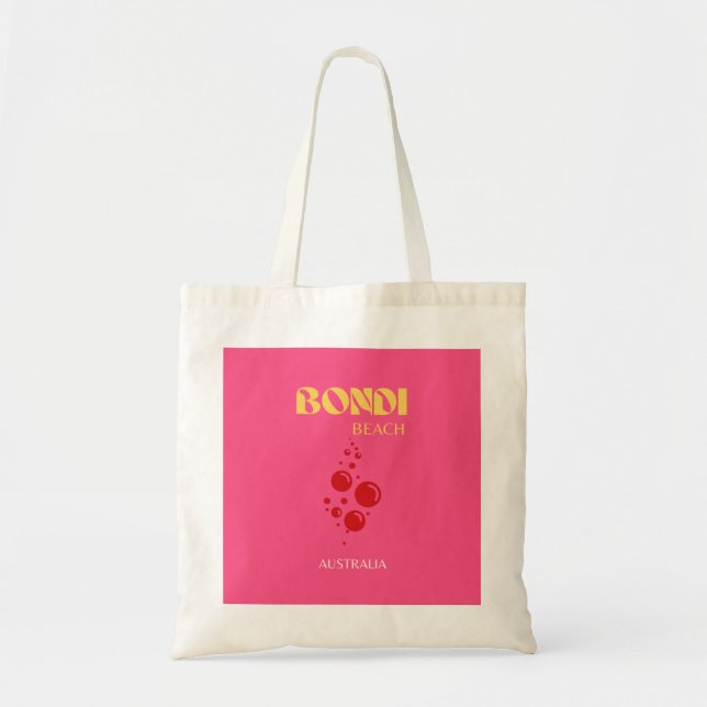 Bondi Beach, Pink Tote Bag (Front)