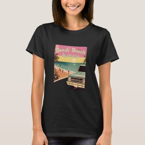 Bondi Beach Retro Beach Vacation Graphics Australi T_Shirt