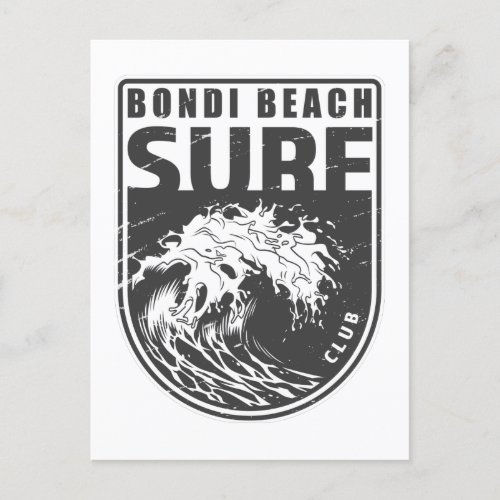 Bondi Beach Surf Club Australia Emblem Postcard