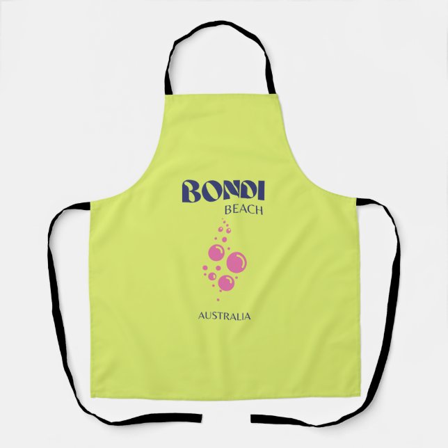 Bondi Beach, Yellow Lime Apron (Front)