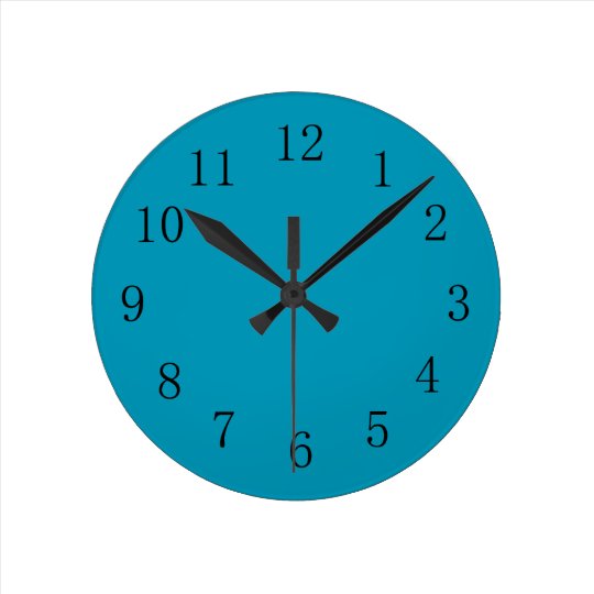 Bondi Blue Color Kitchen Wall Clock Zazzle Bondi Blue Color Kitchen Wall Clock