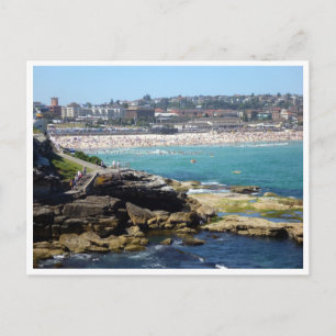 bondi view rocks postcard