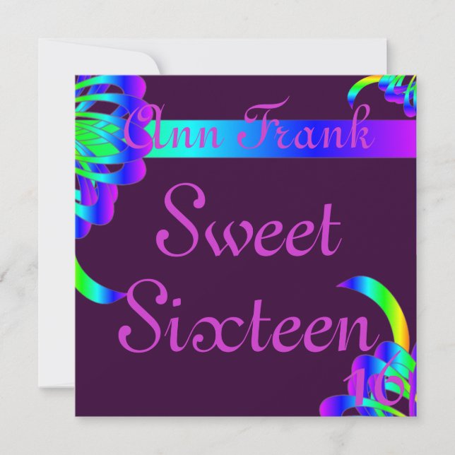 Bondings of Love Sweet Sixtee Invitation-Customize Invitation (Front)