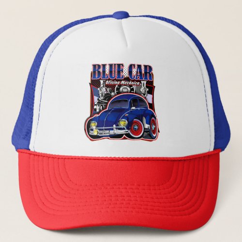 Bon 3 cores Blue car Trucker Hat