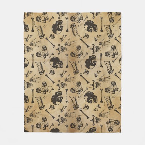 Bone Anatomy Archaeology Fleece Blanket