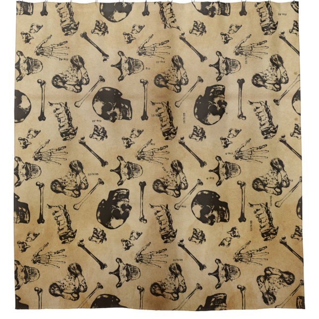 Bone Anatomy Archaeology Shower Curtain (Front)