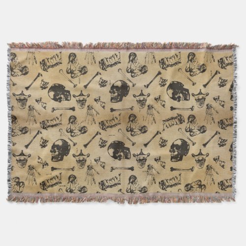 Bone Anatomy Archaeology Throw Blanket