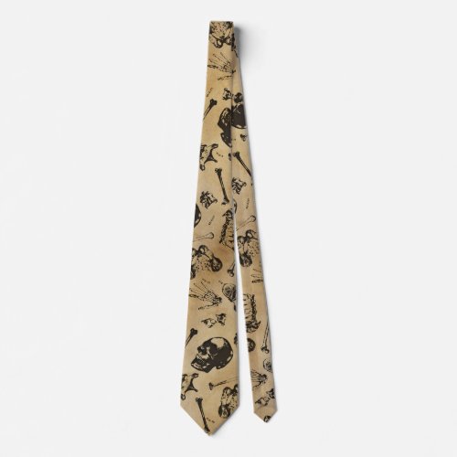 Bone Anatomy Archeology Design Neck Tie