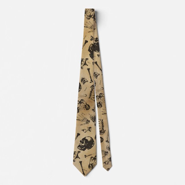 Bone Anatomy Archeology Design Neck Tie (Front)