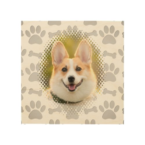 Bone And Paw Print Pattern Dog Frame 