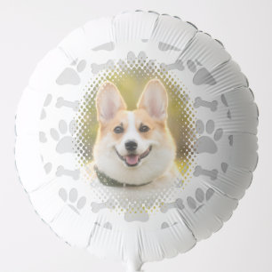 Bone And Paw Print Pattern Dog Frame Balloon