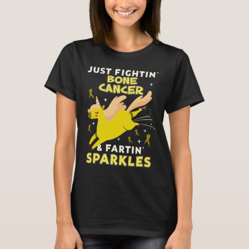 bone appendix cancer unicorn farting sparkles T_Shirt