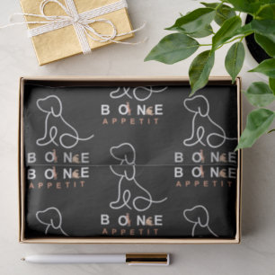 Bone Appetit Black And White Dog Bakeries Seals Tissue Paper