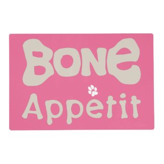 Bone appetit Cute reversible Dog name Pink