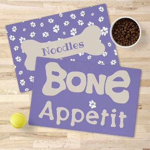 Bone appetit Cute reversible Dog name Violet Placemat