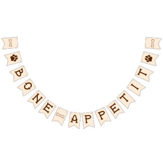 Bone-Appetit Dog Party  Bunting Flags