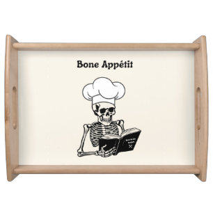 Bone Appétit Halloween Skeleton Chef Serving Tray