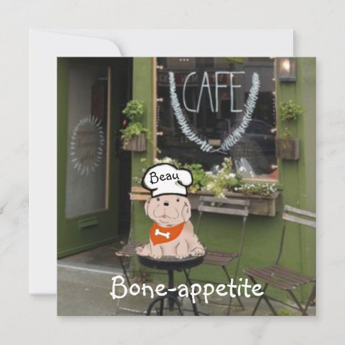 Bone_appetite at a Cafe Note Card