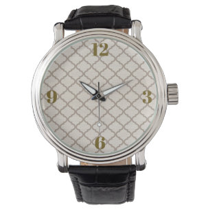 Bone/Beige Moroccan Trellis Watch