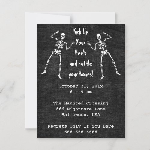 Bone Boogie Halloween Invitation