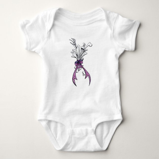 Bone Bouquet One Piece Baby Bodysuit (Front)
