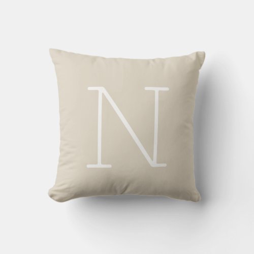 Bone Brown Customize Front  Back For Gifts Throw Pillow