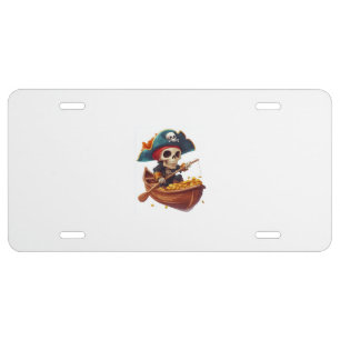 Bone Buccaneer � Funny Pirate Skull License Plate