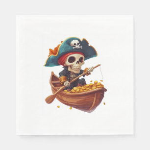 Bone Buccaneer – Funny Pirate Skull Napkins