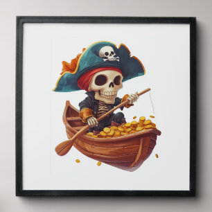 Bone Buccaneer � Funny Pirate Skull Peel And Stick Photo Tile