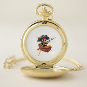Bone Buccaneer – Funny Pirate Skull Pocket Watch