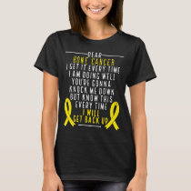 Bone Cancer Awareness get back up Yellow Ribbon T-Shirt