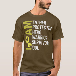 Bone Cancer Awareness I Am Father Hero Warrior Sur T-Shirt