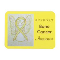 Bone Cancer Awareness Ribbon Angel Magnet