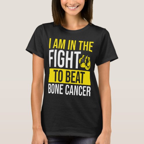 Bone Cancer Awareness Ribbon Beat Disease Warrior T_Shirt