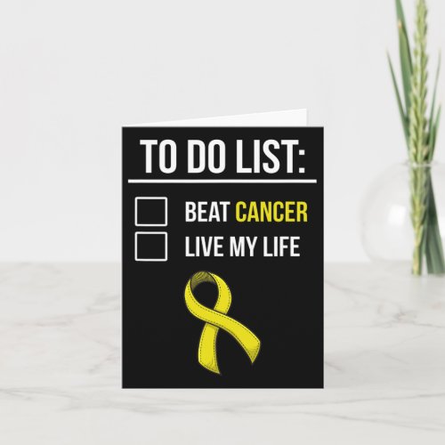 Bone Cancer Awareness Survivor Gift Yellow Ribbon  Card