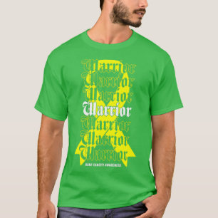 Bone Cancer Awareness Warrior Yellow Ribbon Gift1 T-Shirt