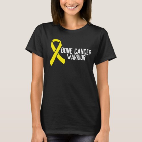 Bone Cancer Awareness Yellow Ribbon Osteosarcoma T_Shirt