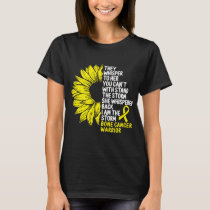 Bone Cancer Awareness Yellow Ribbon the Storm T-Shirt