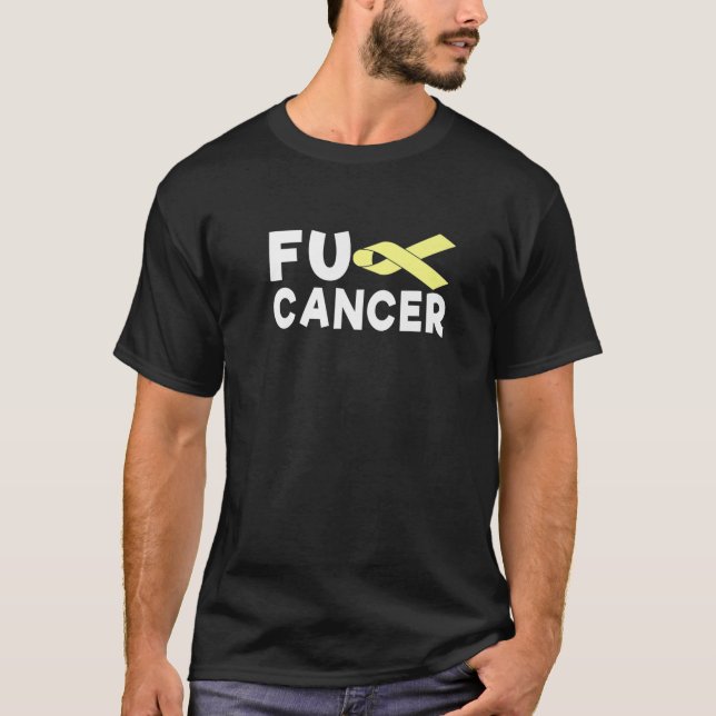 Bone Cancer Fight Cancer Ribbon T-Shirt (Front)