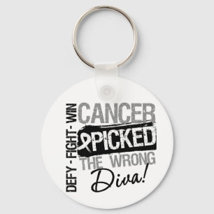 Bone Cancer Picked The Wrong Diva Keychain