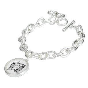 Bone Cancer Survivor Butterfly Ribbon Bracelet