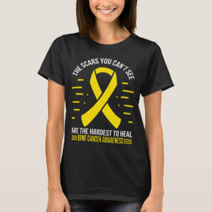Bone Cancer Survivor Yellow Osteosarcoma  Ribbon T-Shirt