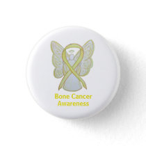 Bone Cancer Yellow Angel Awareness Ribbon Pin