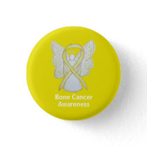 Bone Cancer Yellow Angel Awareness Ribbon Pin