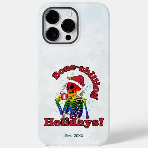 Bone_Chilling Holidays Skeleton in Rainbow Colors Case_Mate iPhone 14 Pro Max Case