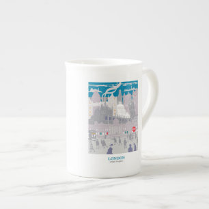 Bone China London Skyline Blue Grey Artwork Mug