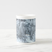 Bone China Mug - "Winter Day At Yellowstone"