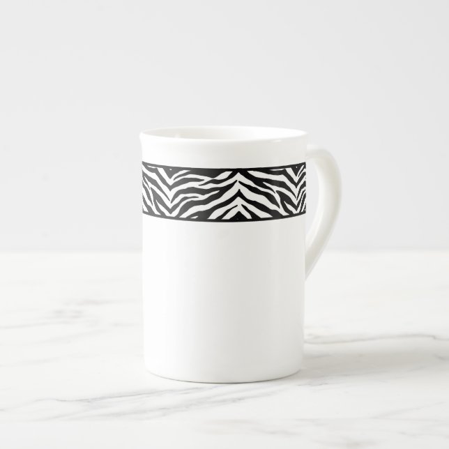 Bone China Mug-Zebra Print Mug (Front Right)
