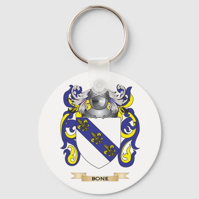Bone Coat of Arms (Family Crest) Keychain (Front)
