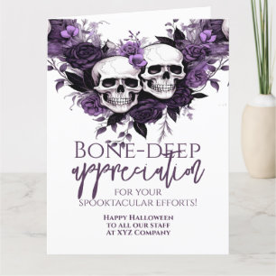 Bone Deep Appreciation Halloween Letterpress Thank You Card